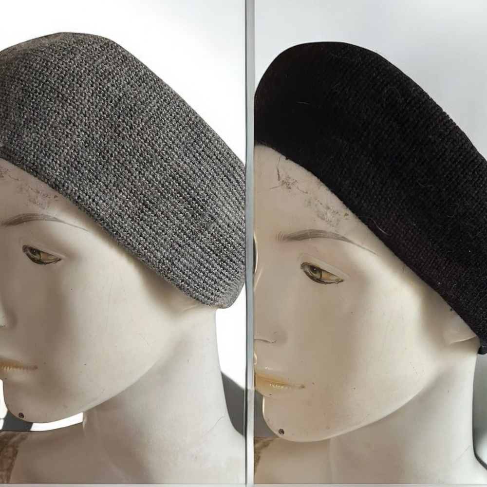 ❄️ 50% off winter Pair Black gray stretch head warmer headbands